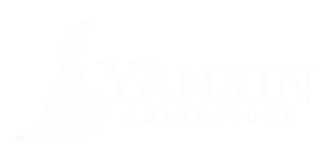Yanxin Rhinestone white horizontal logo featuring a crowned woman in a floral gown